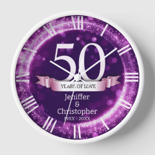 Reloj Edición de Purpurina Aniversario de Boda Año
