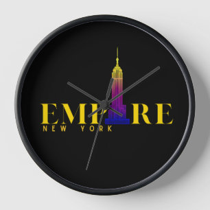 Reloj Edificio Empire State-Nueva York-Dorado Vibrante