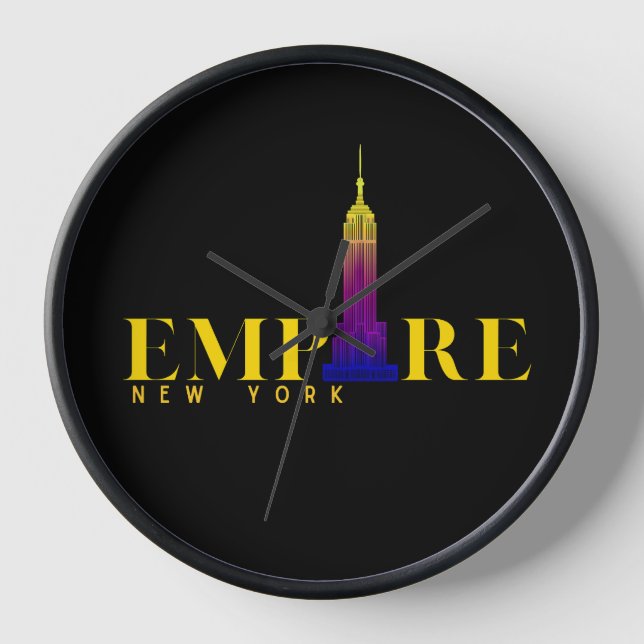 Reloj Edificio Empire State-Nueva York-Dorado Vibrante (Anverso)