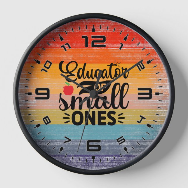 Reloj Educador del atardecer retro de los pequeños (Anverso)