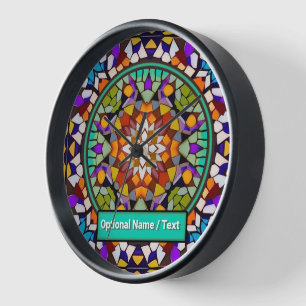 Reloj Efecto Kaleidoscope Mosaic Tile Aspecto 3D - Añadi