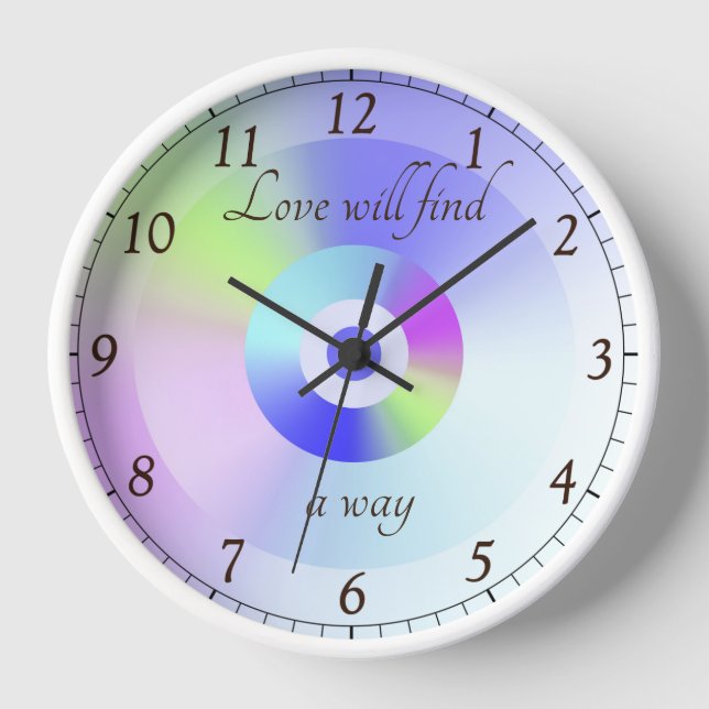 Reloj El Amor Encontrará Una Forma - Buenos Vibes Arte F (Anverso)