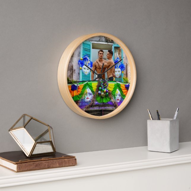 Reloj El Mardi Gras de SlipperyJoe Hombres Púrpura de co (Oficina)