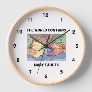 Reloj El Mundo Contiene Muchos Fallos Tectónicos De Plac