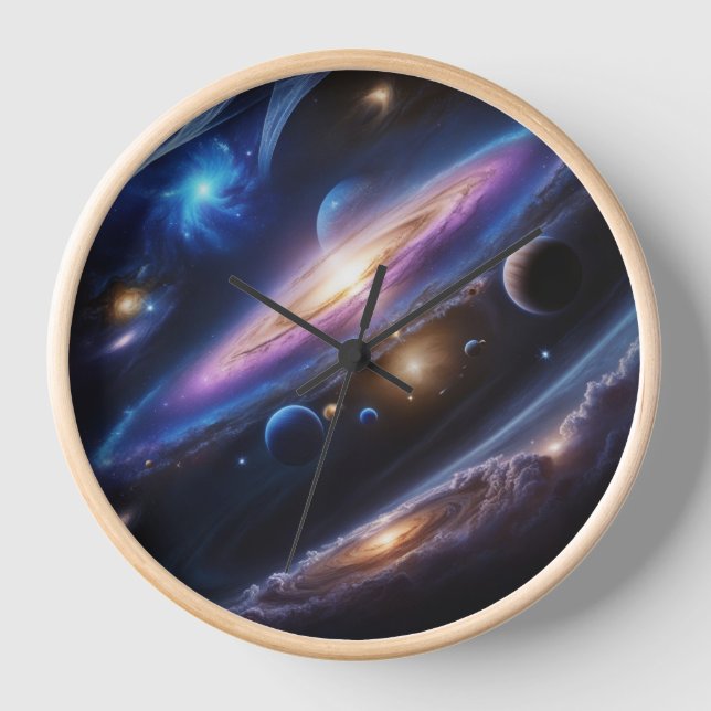 Reloj El mundo de los planetas y las estrellas (Anverso)