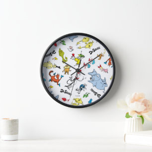 Reloj El mundo del patrón de Dr. Seuss