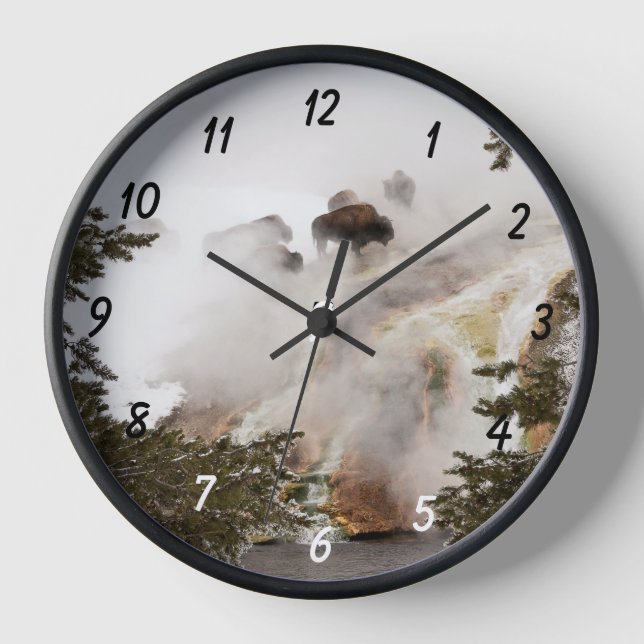 Reloj ¡El Parque Nacional Yellowstone es asombroso! (Anverso)
