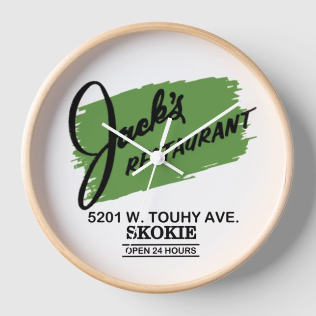 Reloj El restaurante Jack, Skokie, Illinois (Anverso)