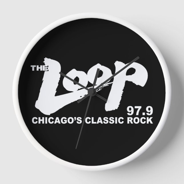 Reloj El rock clásico de la FM 97.9 Loop Chicago (Anverso)