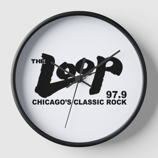 Reloj El rock clásico de la FM 97.9 Loop Chicago (Anverso)