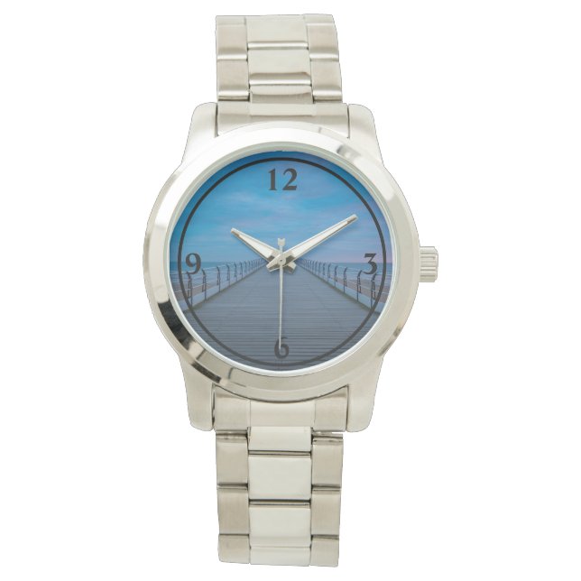 Reloj electrónico de escritura elegante | Tiempo d (Anverso)