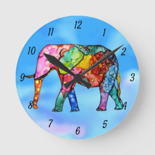 Reloj elefante lindo y colorido