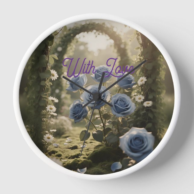 Reloj Elegancia de Rosa Azul – Romántico VintageRosa Azu (Anverso)