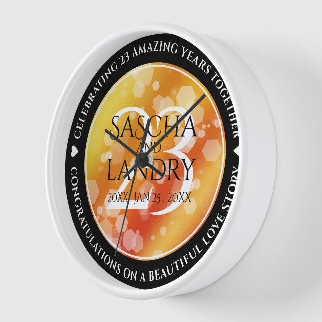 Reloj Elegante 23° Aniversario del Boda Imperial Topaz (Ángulo)