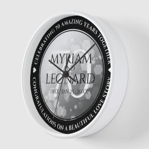 Reloj Elegante 70° Aniversario del Boda Platino