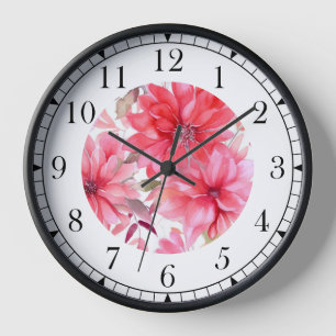 Reloj Elegante acuarela rosa Floral Moda elegante