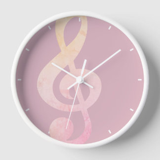 Reloj Elegante arte de música rosa grunge rustica