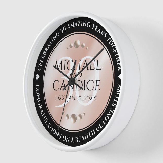 Reloj Elegante celebración del 30° Aniversario de la Bod (Ángulo)