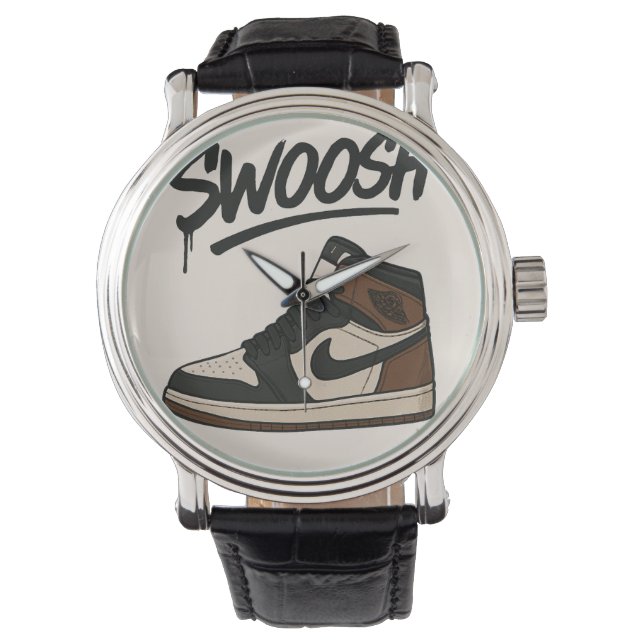 Reloj elegante con zapato inteligente y "Swoosh" (Anverso)