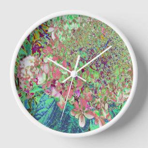 Reloj Elegante Coral y Chartreuse Limelight Hydrangea