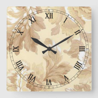 Reloj elegante de los números romanos del cuadrado