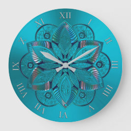 Reloj elegante de manala de color turquesa metálic