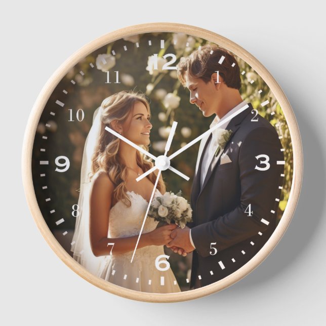 Reloj elegante de pared de bodas (Anverso)