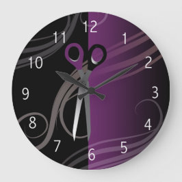 reloj elegante de peluquería morado