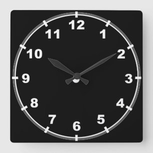 Reloj elegante en blanco y negro