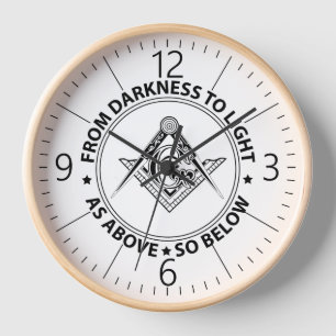 Reloj emblema de la masonería