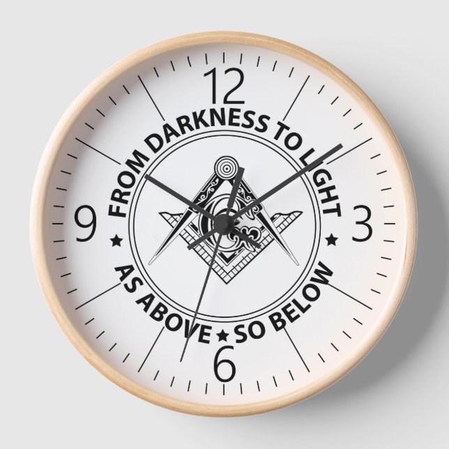 Reloj emblema de la masonería (Anverso)