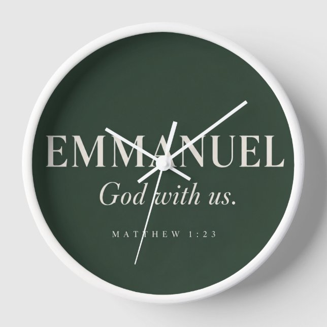 Reloj EMMANUEL | Mateo 1:23 | Navidad (Anverso)