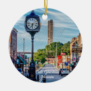 Reloj En El Ornamento Del Centro De Cape Girardeau