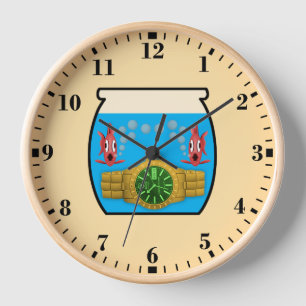 Reloj en pecera
