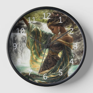 Reloj Encantadora diosa por una cascada mágica