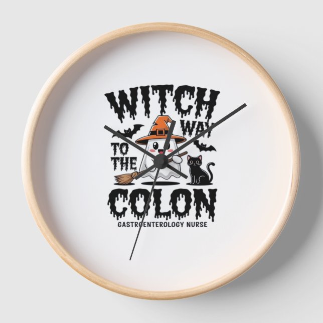 Reloj Endo Enfermera Halloween Enfermera Gastrointestina (Anverso)