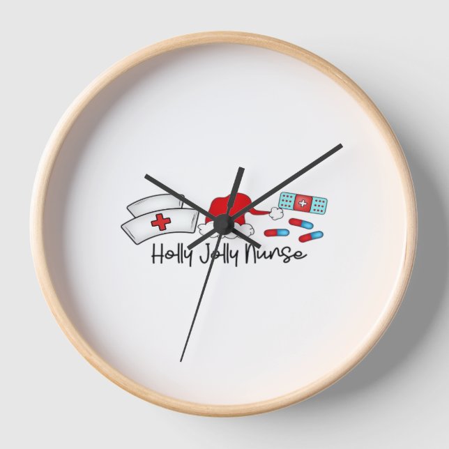 Reloj Enfermera Holly Jolly, camiseta clásica de Hallowe (Anverso)