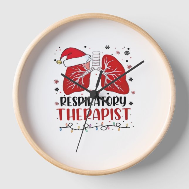 Reloj Enfermeras Navidades terapéuticas respiratorias, L (Anverso)