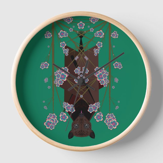 Reloj enmarcado de madera de Fox Jade (Anverso)