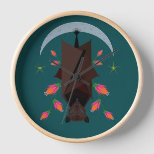 Reloj enmarcado de madera Verde azulada de Fox Vol