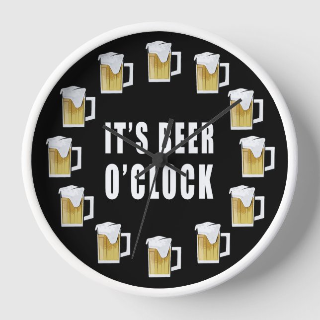 Reloj Es Beer O'clock - Funny Clock Design (Anverso)