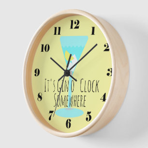 Reloj Es Gin o'Clock en algún lugar - bar o cocina
