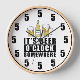 Reloj Es la cerveza en algún lugar - Funny Clock Design