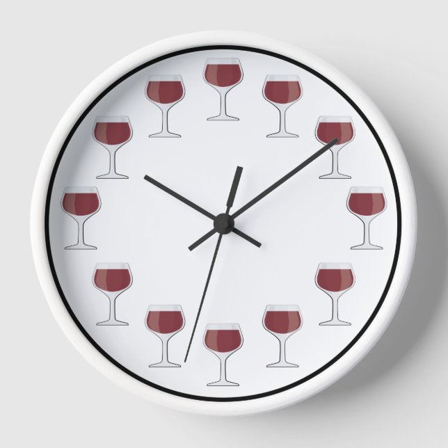 Reloj Es Wine O'clock - Funny Clock Design (Anverso)
