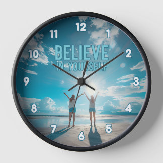 Reloj Escena de playa cree en ti mismo Inspirador