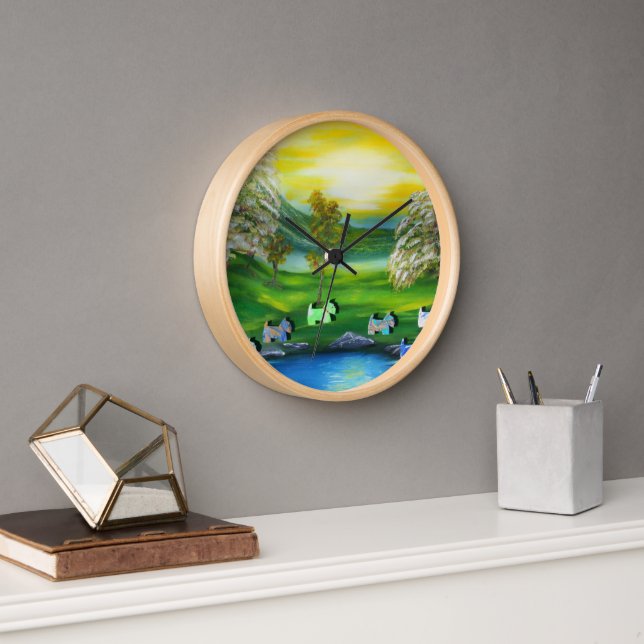 Reloj Escocia Venus verde en el estanque (Oficina)