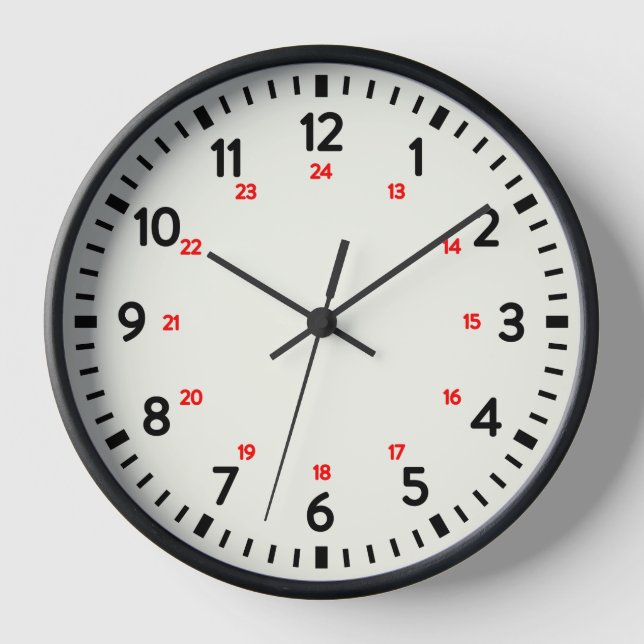 Reloj escolar de 24 horas (Anverso)