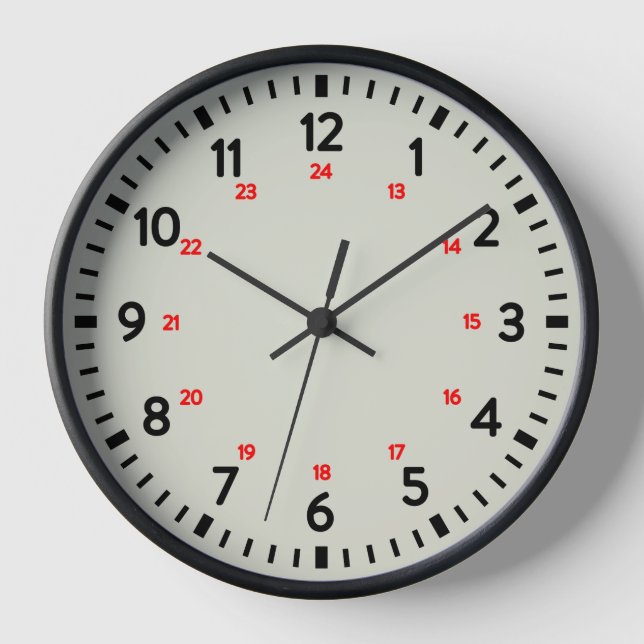 Reloj escolar de 24 horas (Anverso)