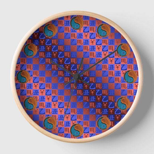 Reloj Escorpio & Buey de Madera (Anverso)