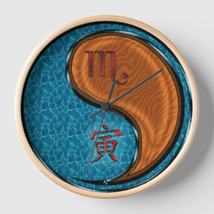 Reloj Escorpio & Tigre de Madera